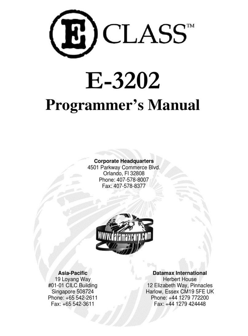 Datamax E-class E-3202 Programmer's manual
