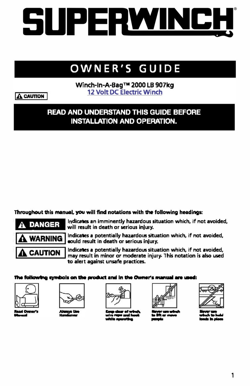 Superwinch Winch-In-A-Bag 2000 LB User manual