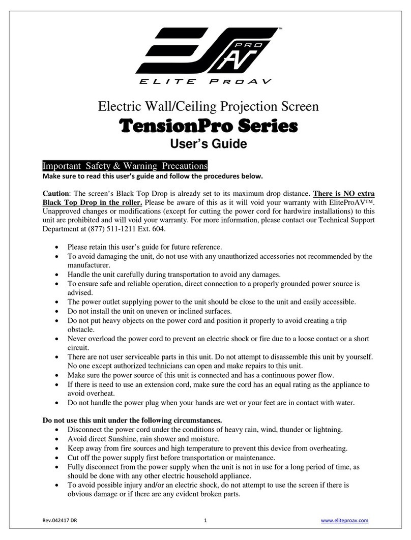 EliteProAV TensionPro TP200 XHW2 user guide EliteProAV TensionPro TP200 XHW2 user guide