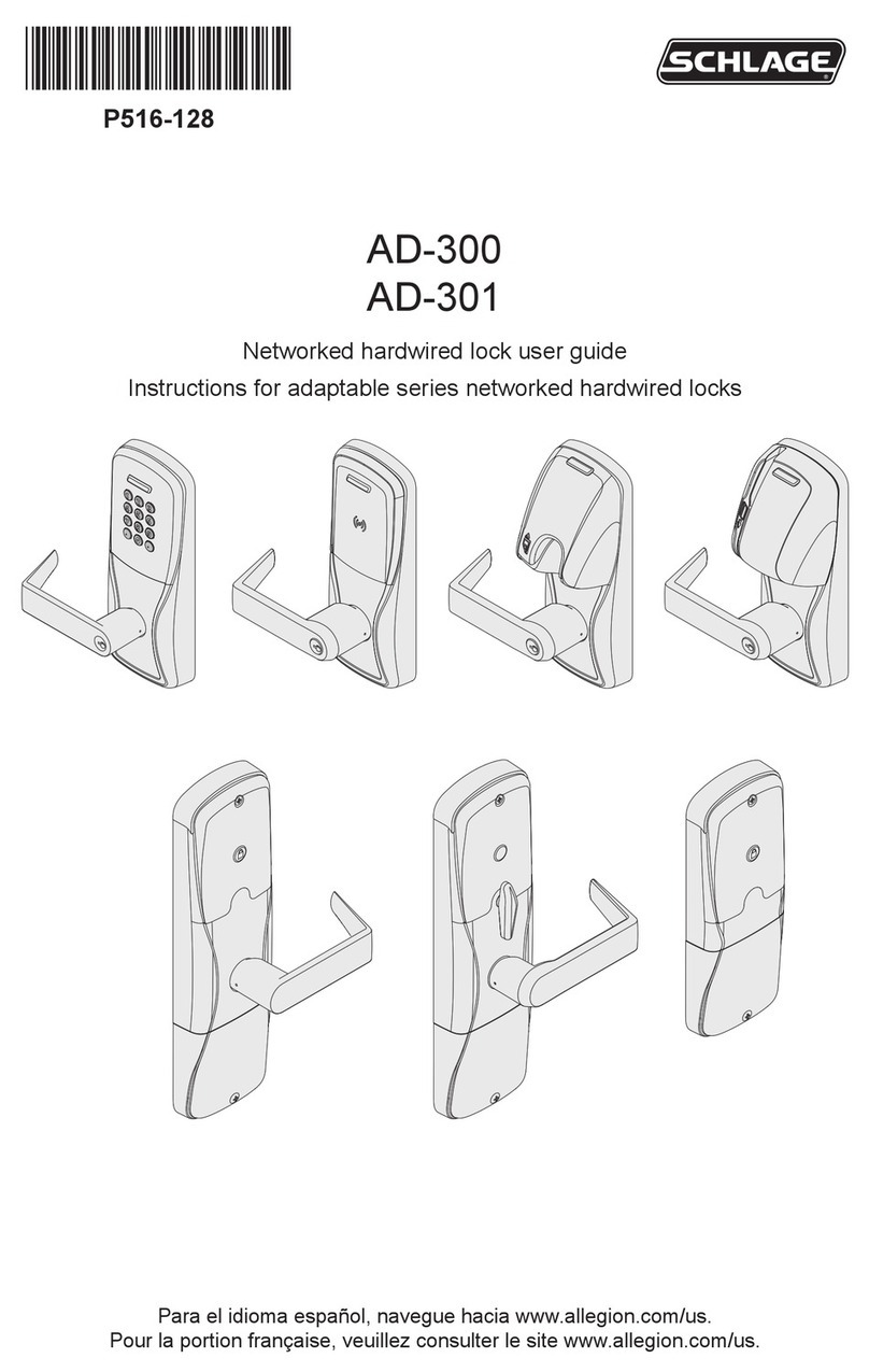 Schlage AD-300 User manual