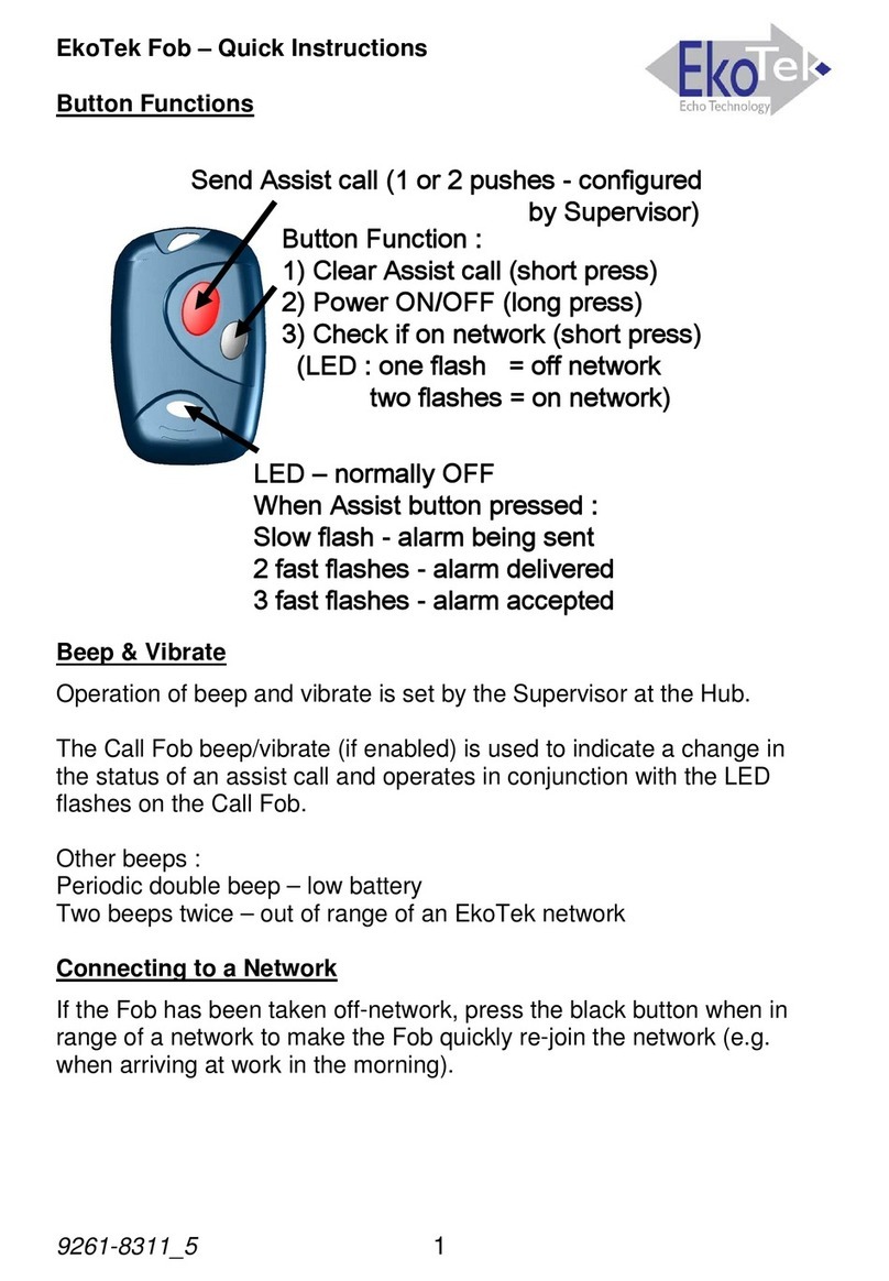 Multitone EkoTek Fob Quick instructions