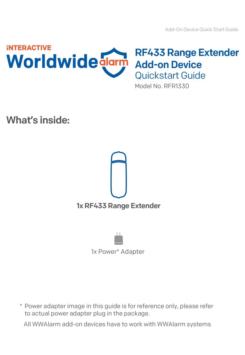 Interactive Worldwide Alarm RFR1330 User manual