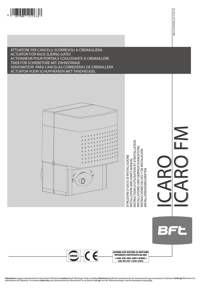 BFT ICARO Installation and user manual