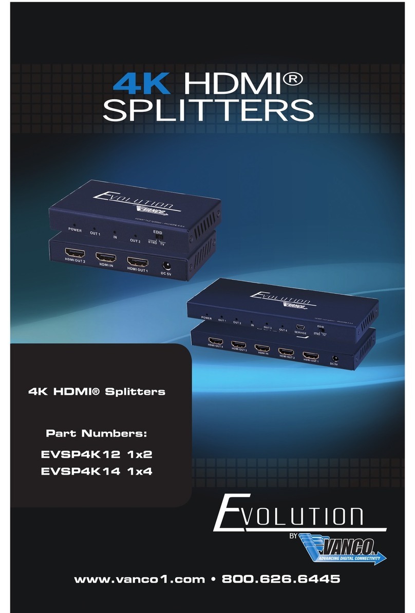 Vanco Evolution EVSP4K12 1x2 Install manual