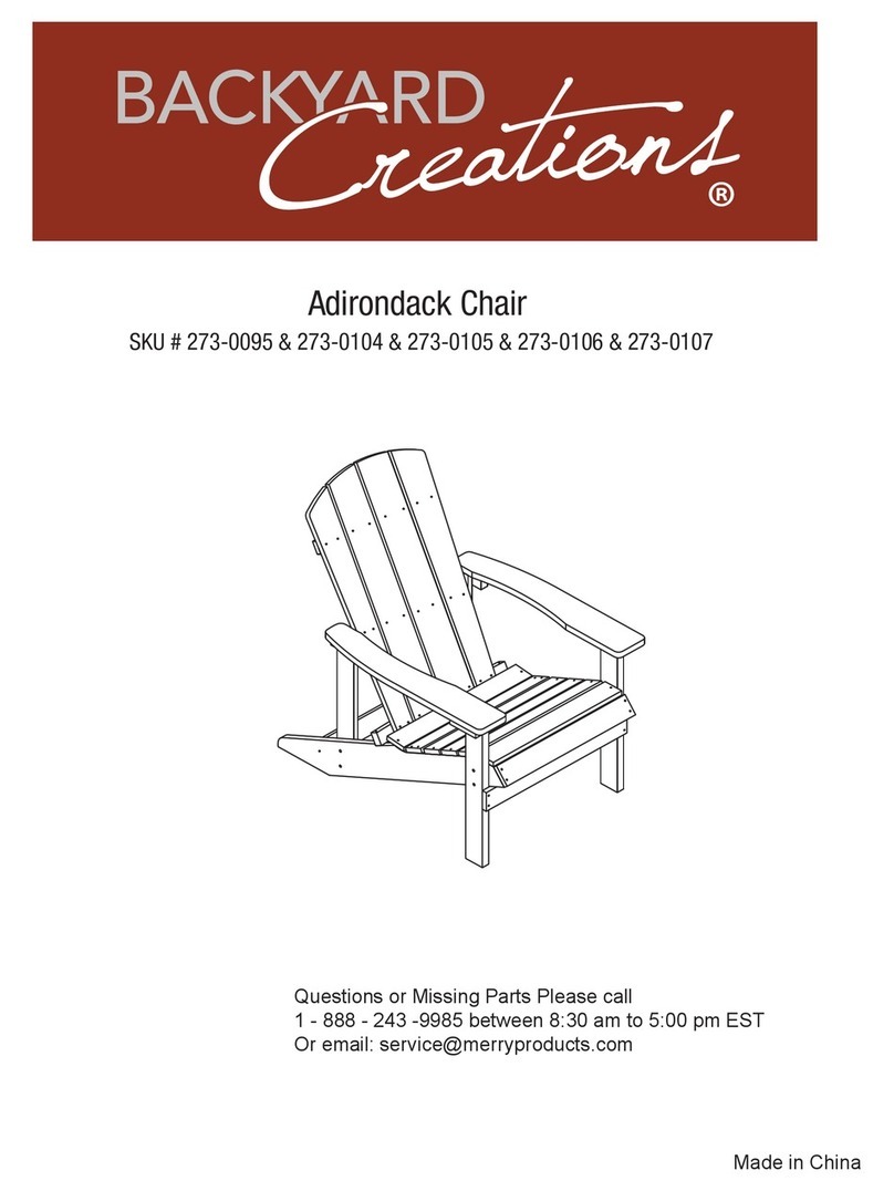 Backyard Creations 273-0095 manual