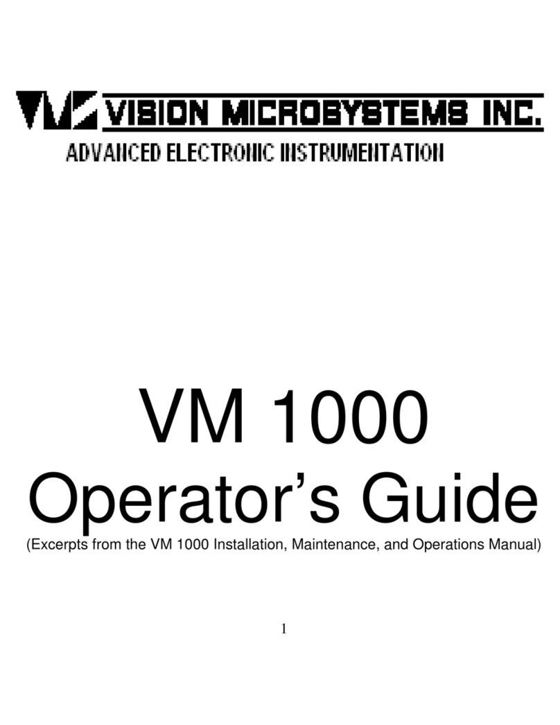 vision microsystems VM 1000 Operator's guide