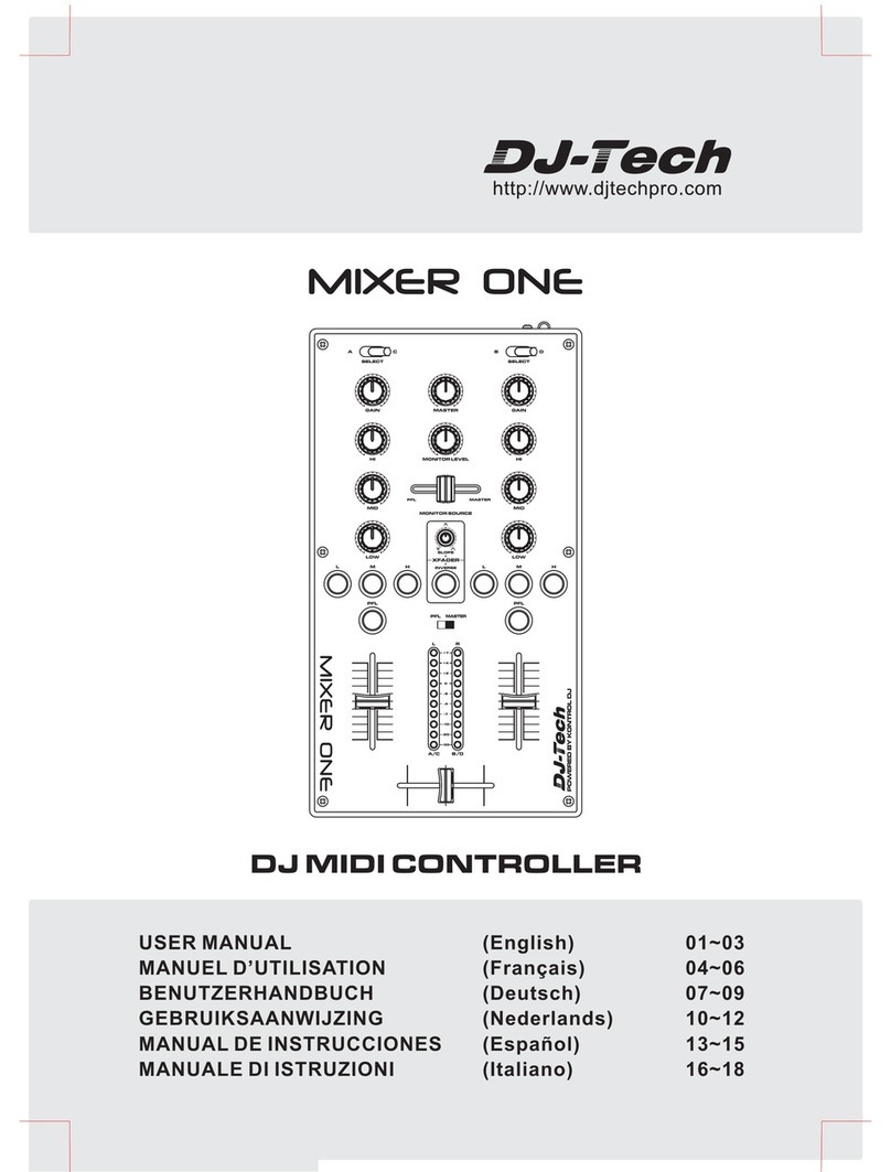 DJ-Tech Mixer one user manual