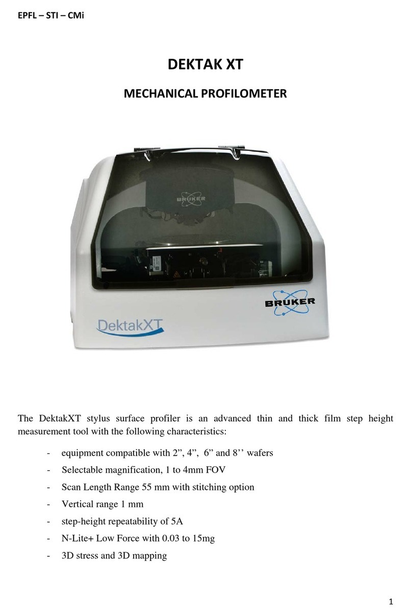 Bruker DektakXT User manual Bruker DektakXT User manual