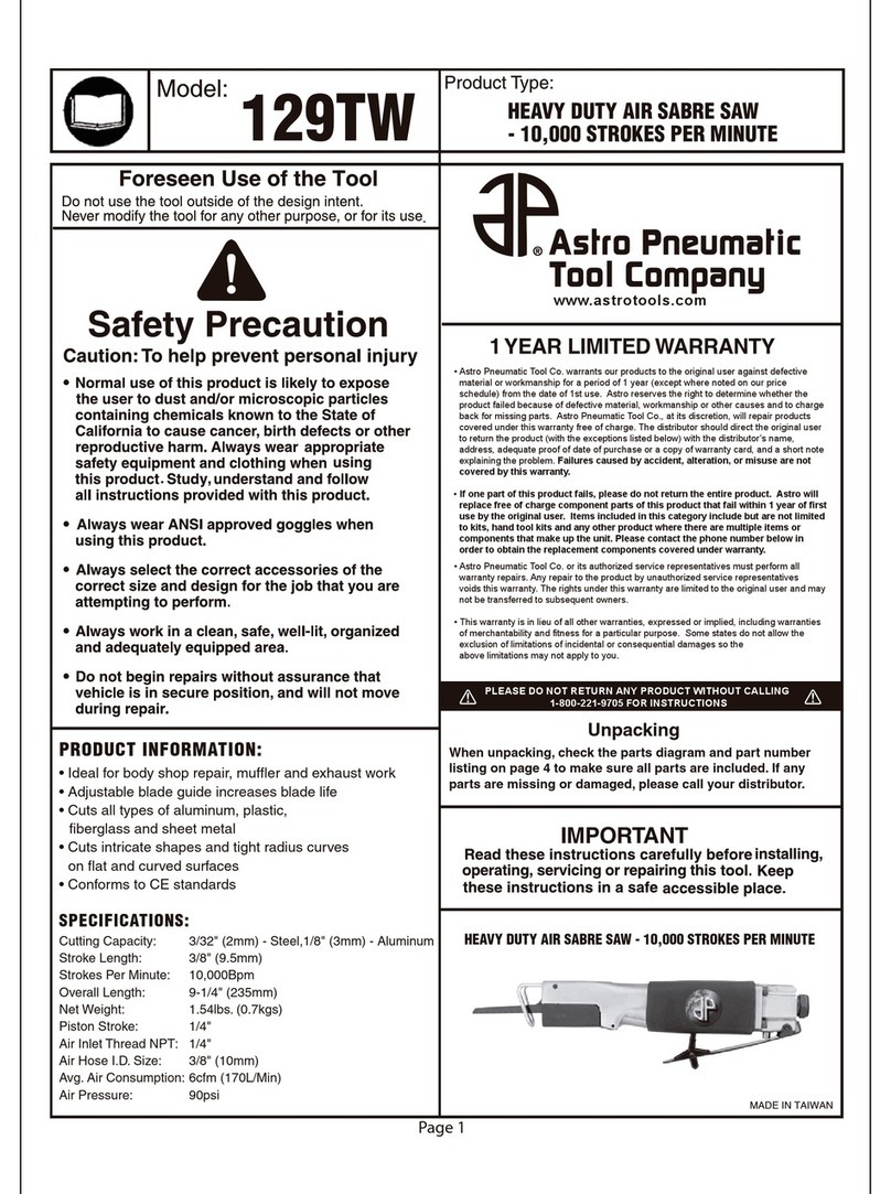 Astro Pneumatic 129TW user manual