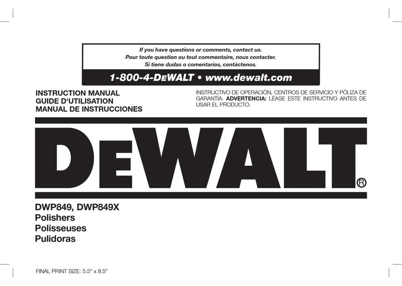 DeWalt DWP849 instruction manual