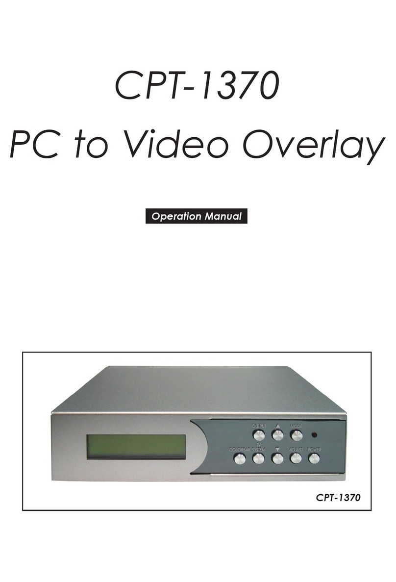 CYP CPT-1370 Operation manuals