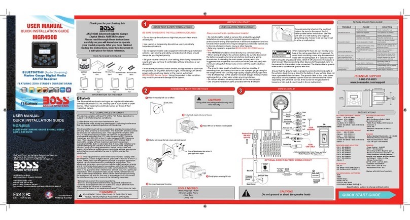Boss Audio Systems MGR450B User manual