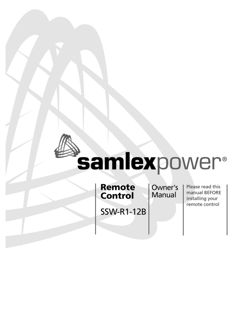 SamplexPower SSW-R1-12B owner's manual