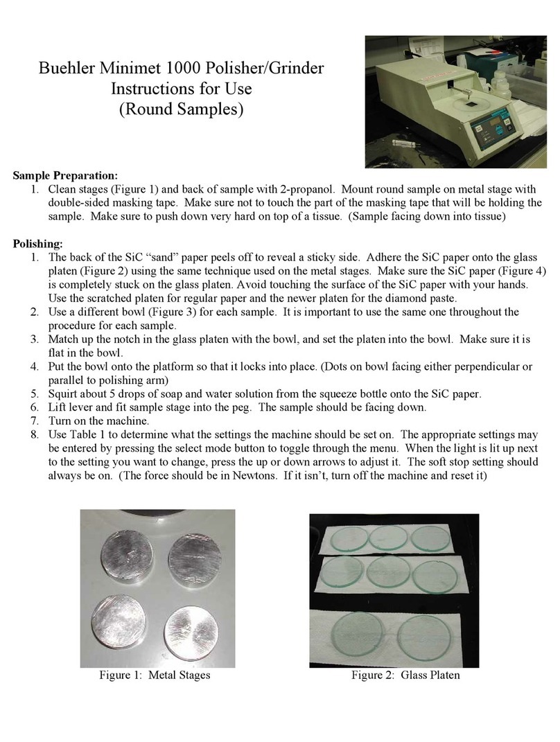 Buehler MiniMet 1000 User manual