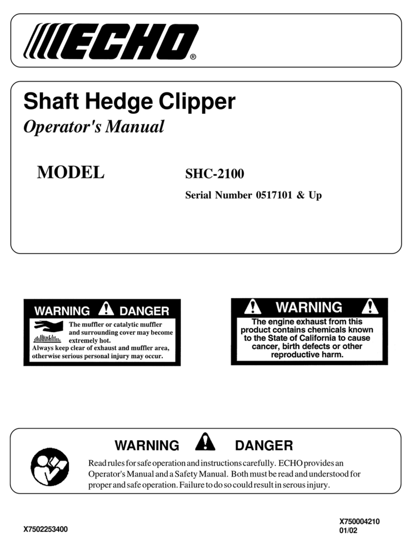 Echo SHC-2100 User manual
