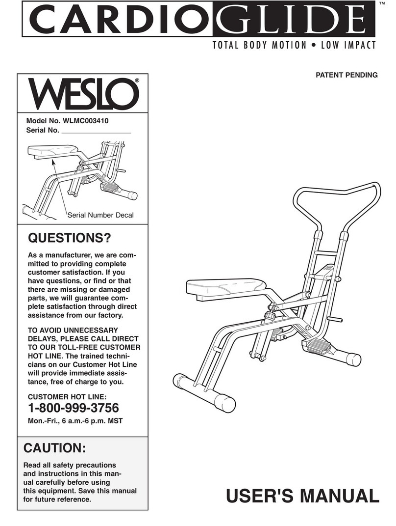 Weslo WLMC003410 User manual