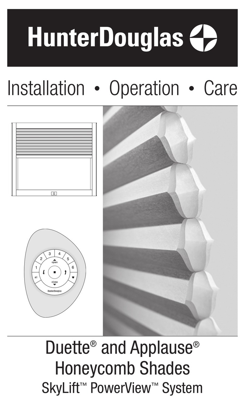 HunterDouglas Duette Installation operation and care
