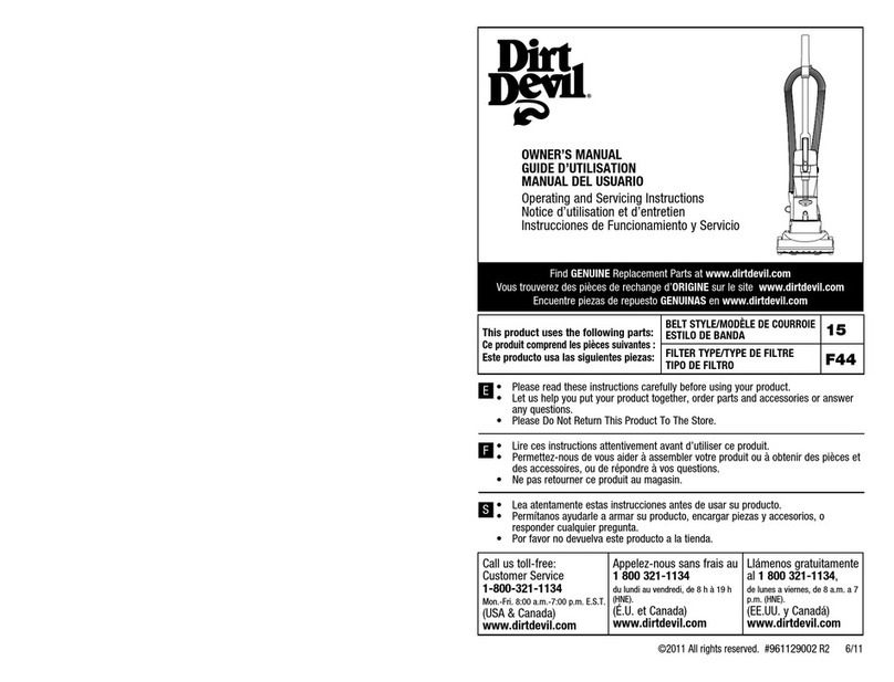 Dirt Devil UD20015 User manual