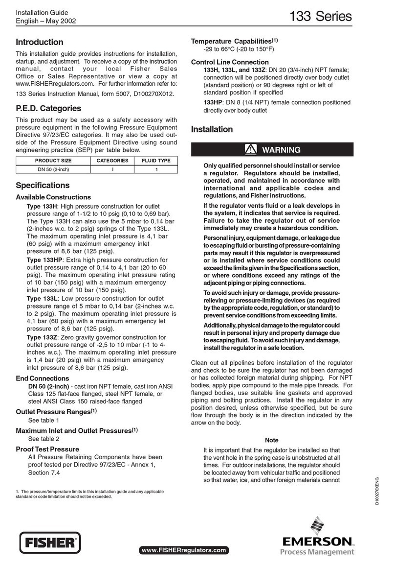 Emerson Fisher 133H User manual