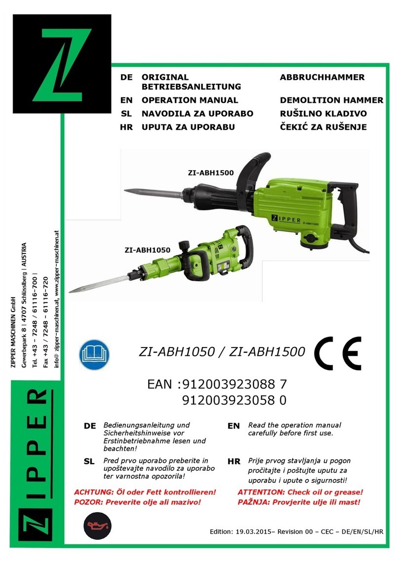 Zipper Mowers zi-abh1050 Installation manual
