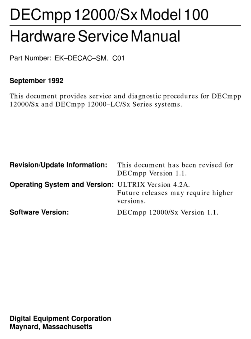 Digital Equipment DECmpp 12000/Sx 100 User manual
