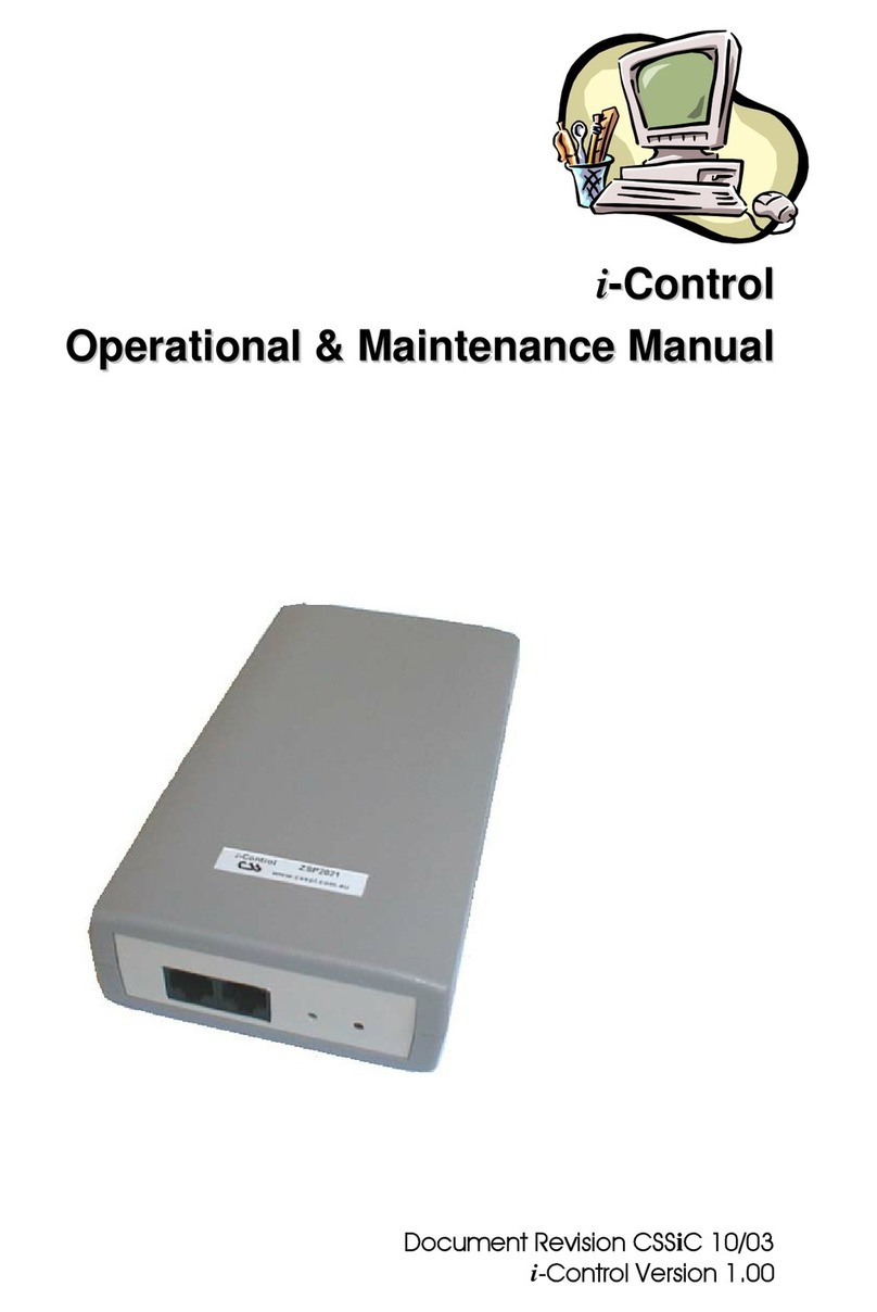 CSS i-Control Operational & maintenance manual