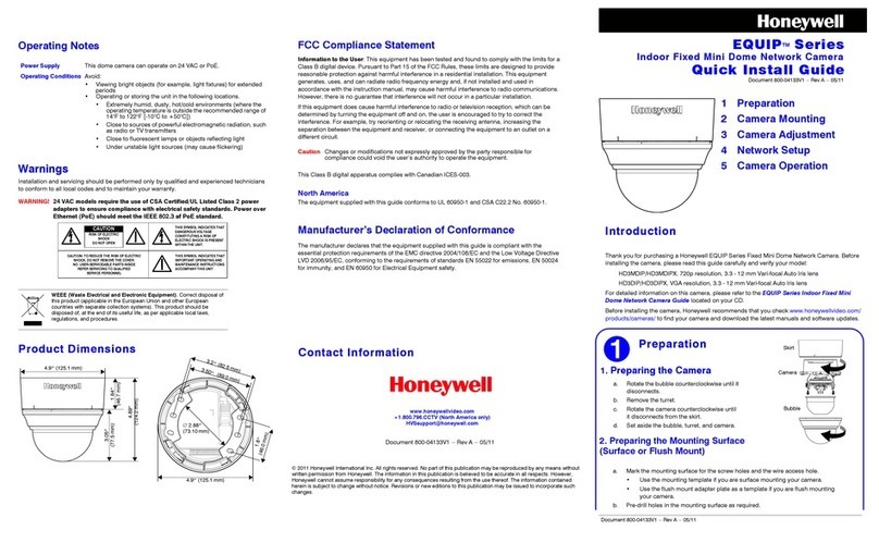 Honeywell EQUIP Series Quick install guide