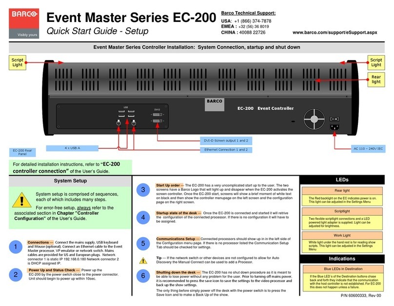 Barco EC-200 quick start guide