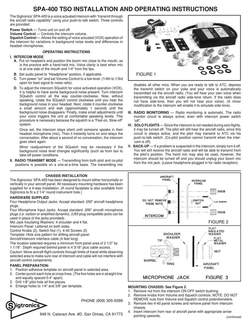 Sigtronics SPA-400 User manual
