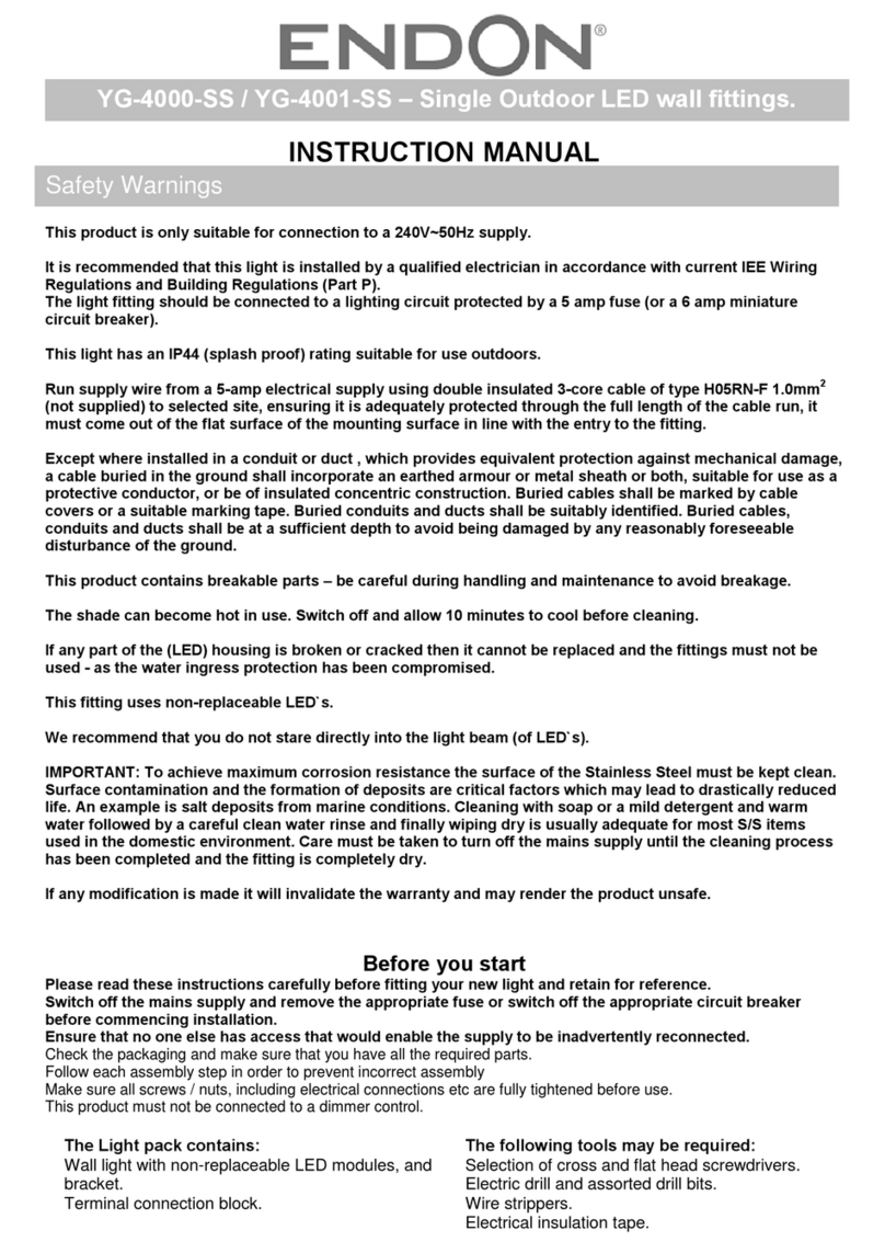 Endon YG-4001-SS instruction manual