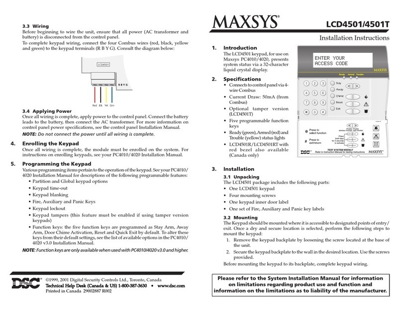 Maxsys LCD4501 installation instructions