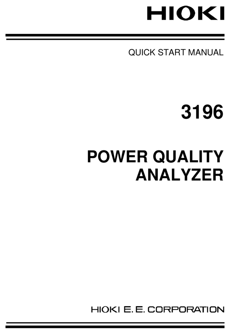 Hioki 3196 Instruction manual