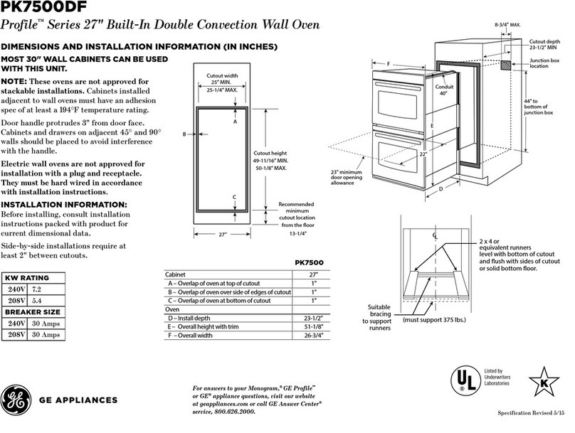 GE PK7500DF Manual