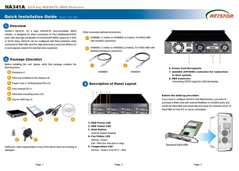 Netstor NA341A Quick installation guide