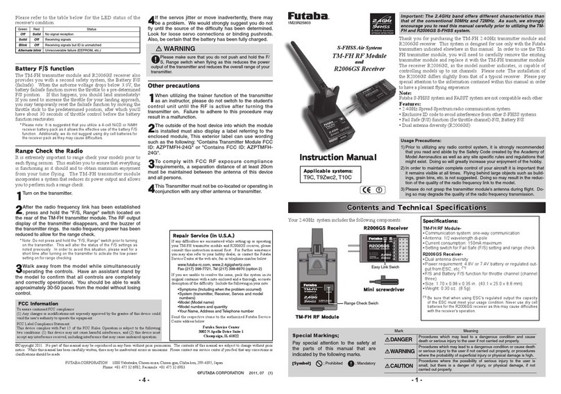 FUTABA R2006GS instruction manual