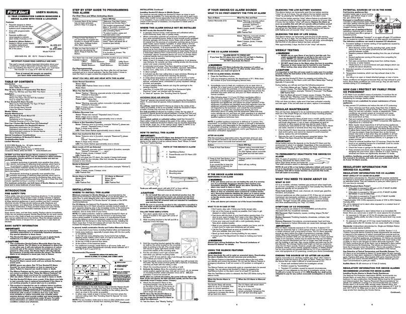First Alert PC910V User manual
