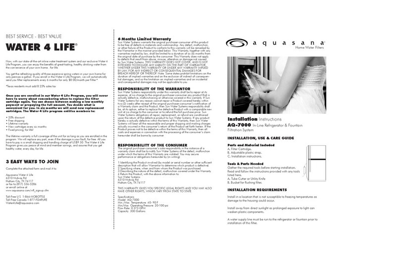 Aquasana AQ-7000 User manual Aquasana AQ-7000 User manual