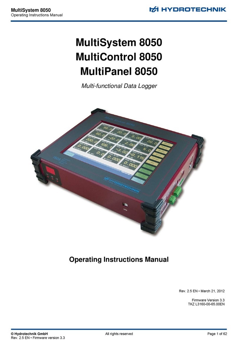 Hydrotechnik 8050 Operating instructions manual