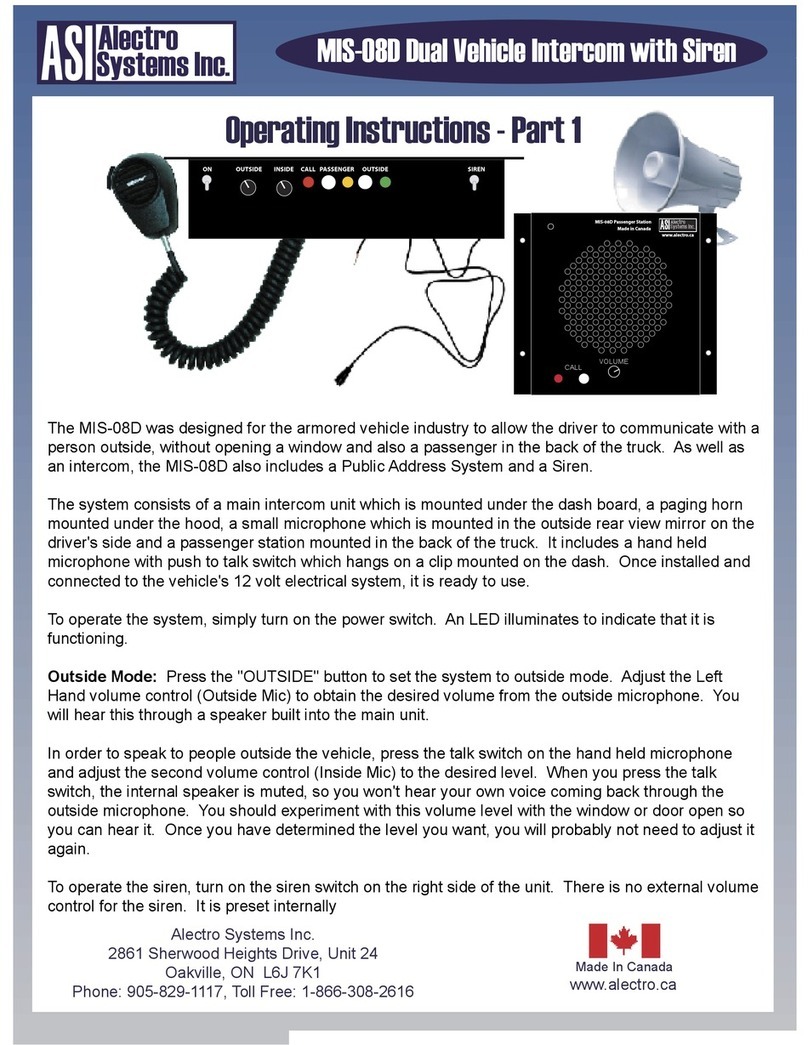 ASI MIS-08D operating instructions