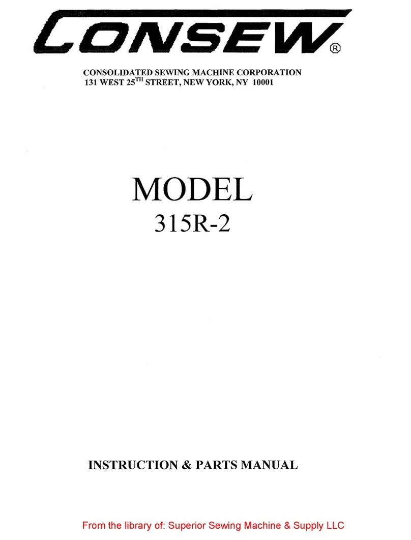 Consew 315R-2 Instruction & parts manual