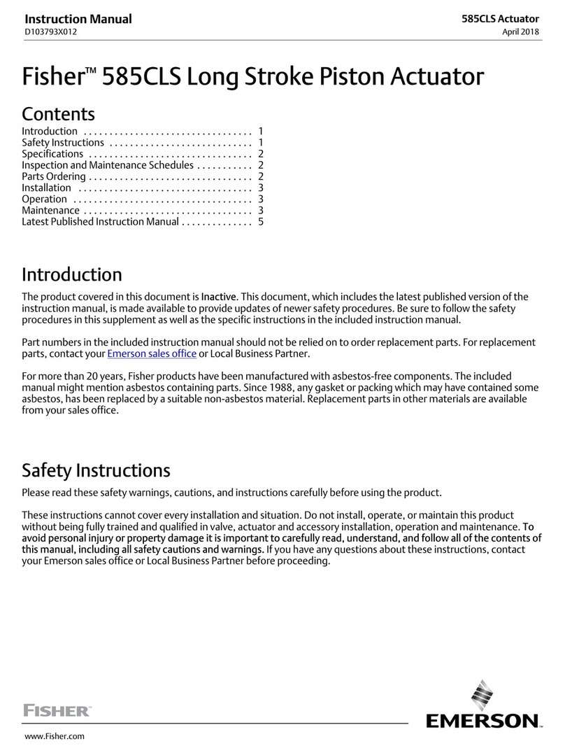 Emerson Fisher 585CLS User manual
