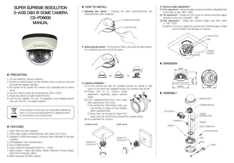Cam Scan CS-PD6600 manual