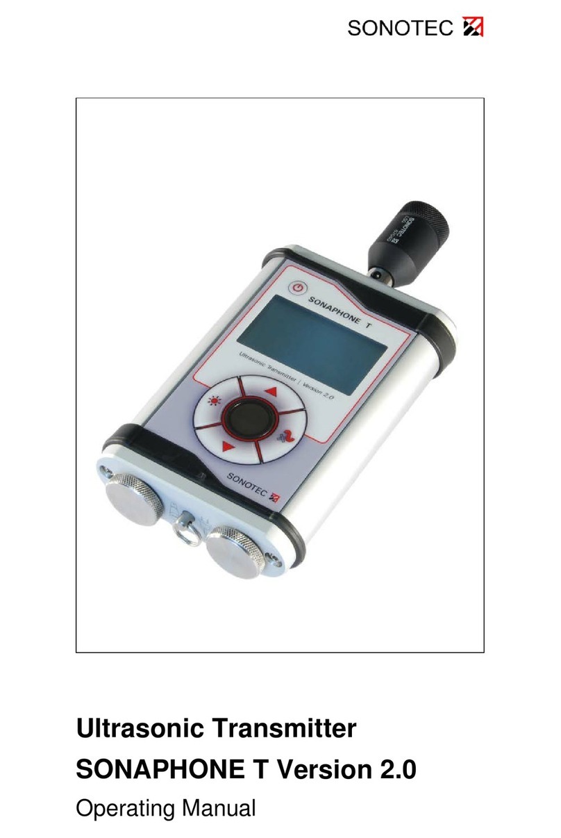 Sonotec SONAPHONE T operating manual