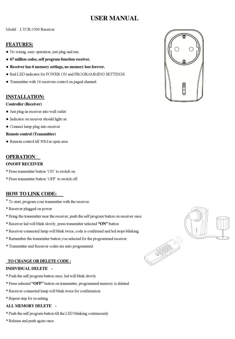 ARC LYCR-1500 User manual