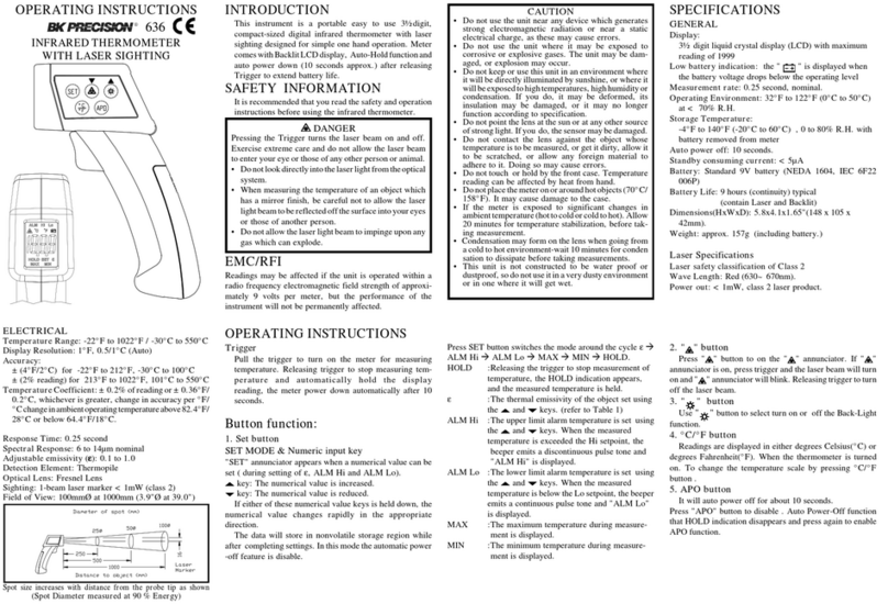 B+K precision 636 operating instructions