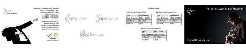 ACS Evoke Single Driver Instructions for use