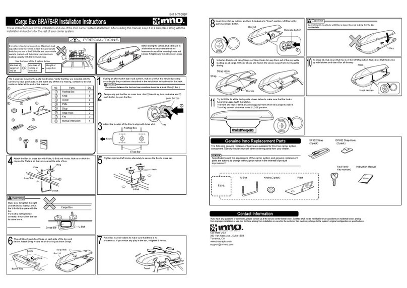 INNO BRA764R installation instructions INNO BRA764R installation instructions