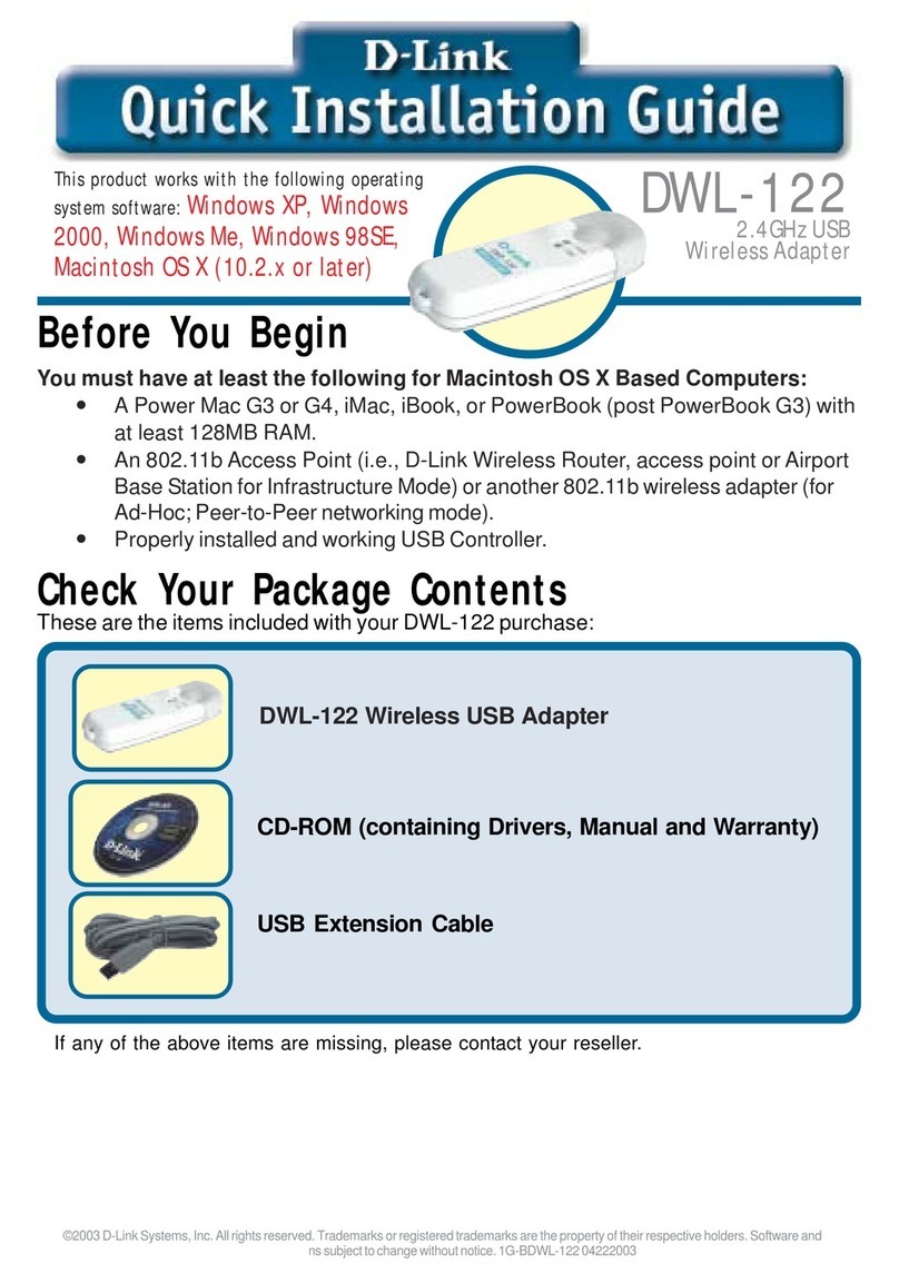 D-Link DWL-122 User manual D-Link DWL-122 User manual
