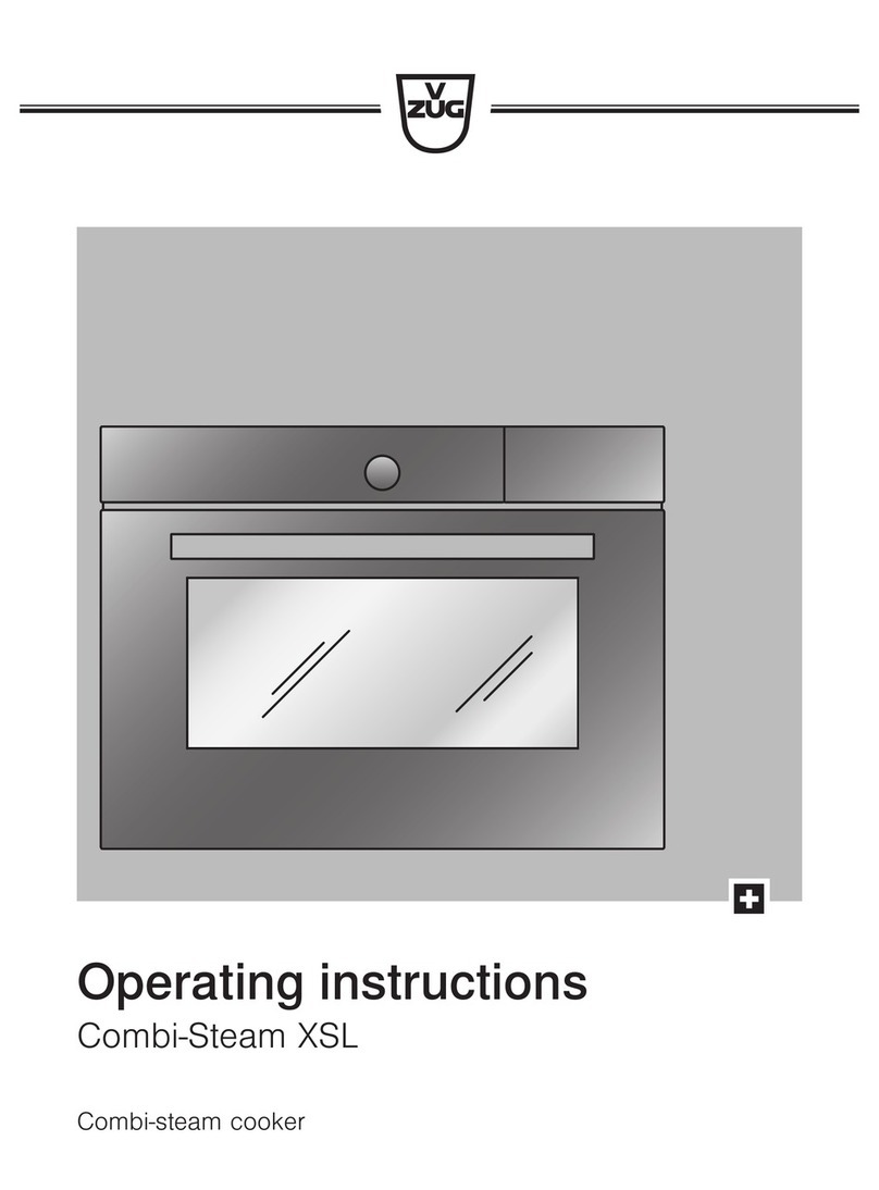 V-ZUG CSTXSLZ60Y operating instructions