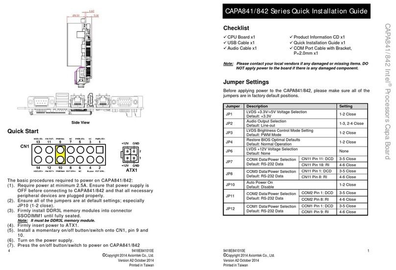 AXIOMTEK CAPA842 User manual